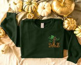 Custom Embroidered Halloween Sweater, Personalised Names Initials Monogrammed Sweatshirt, Halloween Themed Fonts Jumpers, Spooky Season Tops