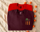 Custom Embroidered Halloween Sweater, Personalised Names Initials Monogrammed Sweatshirt, Halloween Themed Fonts Jumpers, Spooky Season Tops