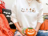 Halloween Floral Ghost Jumpers, Cute Ghosts Crewneck Sweatshirt, Halloween Unisex Sweater, Halloween Shirt, Family Halloween Gothic Outfits