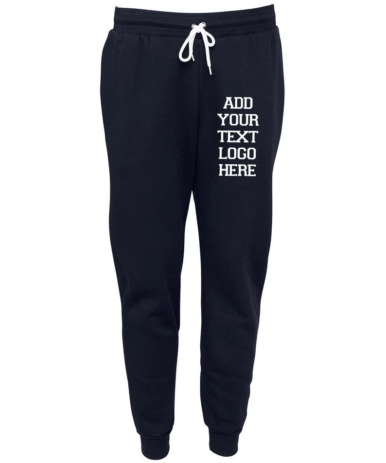 Personalised Text Monogrammed Unisex Joggers, Custom Team Logo Printed Matching Trousers, Comfort Colors Couple Sweatpants, Gift for Partner