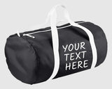 Custom Gym Barrel Bag, Personalised Text Sport Bag, Men Gym Workout Packaway Barrel Bag, Family Picnic Party Storage Duffle Bag, Custom Gift