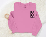 Custom Papa Sweatshirt, Personalised Text/Name Daddy Sweater, Dad Father's Day Unisex Jumper, Best Outfits for Dad, Special Gift for Grandpa