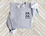 Custom Papa Sweatshirt, Personalised Text/Name Daddy Sweater, Dad Father's Day Unisex Jumper, Best Outfits for Dad, Special Gift for Grandpa