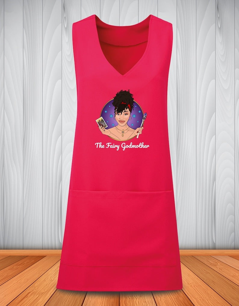 Personalised Tunics, Your Logo/Text Wrap Around Sleeveless Printing Tunic, Custom Hairdresser Makeup Artists Custom Uniform, Beauticians Top