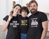 Custom Photo T-Shirt, Personalised Image/Text Printed Tee Shirt, Comfort Colors Family Matching Tops, Easy Fit Tees, Customised Designs Gift