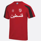 Palestine Football Shirt, Palestine Logo Arabic Name Printed T Shirt, Palestine Football Lover Tee Tops, Fully Polyester Shirt, Muslims Gift