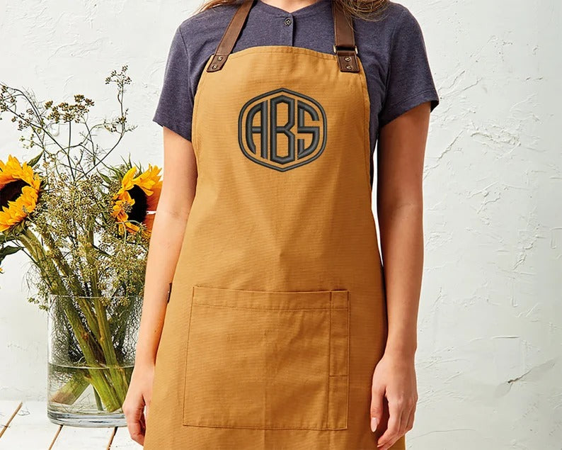 Custom Embroidered Text/logo Apron, Personalised Comfy Colors Kitchen Baking Apron, Cooking Apron with Pockets, Easy Fit Unisex Apron Gifts