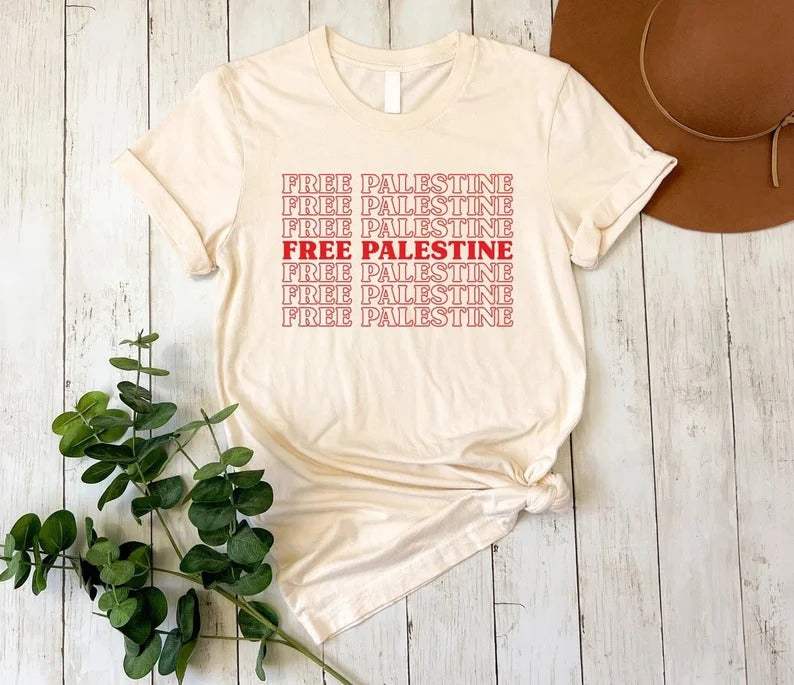 Retro Palestine Shirt, Palestine Printed T Shirt, Palestine Crewneck Matching Tee, Comfy Colors Palestine Clothing, XS-4xl Adult Unisex Top