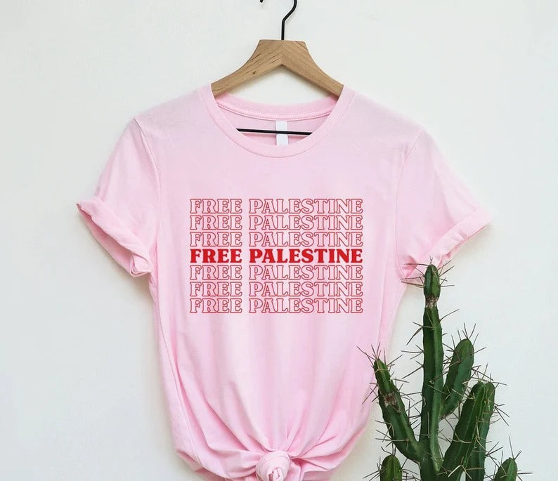 Retro Palestine Shirt, Palestine Printed T Shirt, Palestine Crewneck Matching Tee, Comfy Colors Palestine Clothing, XS-4xl Adult Unisex Top