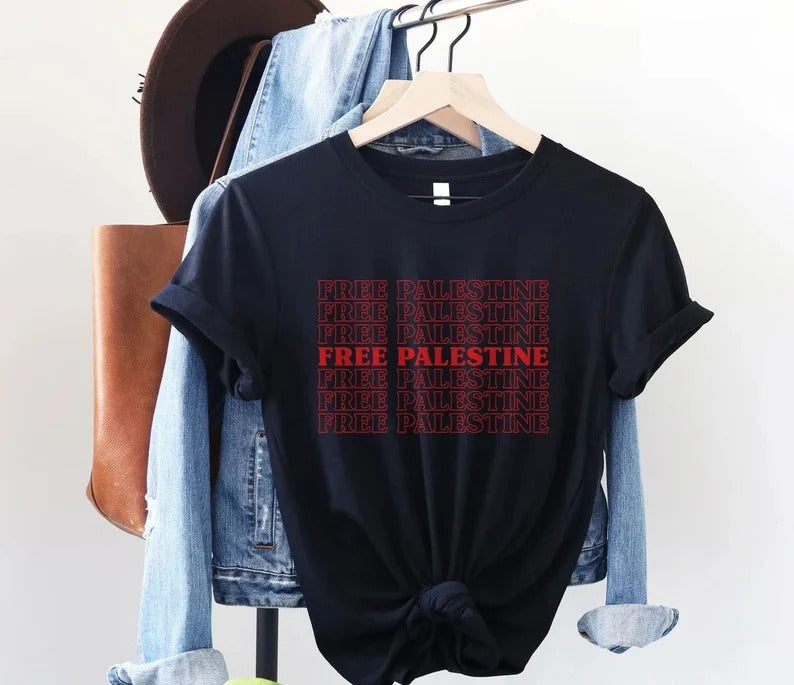 Retro Palestine Shirt, Palestine Printed T Shirt, Palestine Crewneck Matching Tee, Comfy Colors Palestine Clothing, XS-4xl Adult Unisex Top