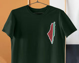 Palestine Map Watermelon Embroidery Shirt, Palestine Monogram T Shirt, Adults Sizes Unisex Tee Tops, Palestine Clothing