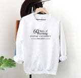 Custom Embroidered Nursing Crewneck, University Merch Nurse Appreciation Gift, Personalised Nursing Apparel, 60 College Anniversary Sweater