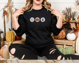 Vintage Halloween Cookies Sweater, Funny Fall Embroidered Sweatshirt, Pumpkin and Boo Ghost Crewneck Jumper, Spooky Halloween Outfit Gifts