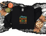 Happy Pumpkin Spice Season Sweatshirt, Embroidered Fall Quotes Spooky Season Retro Jumper, Fall Clothing, Halloween Outfit, Autumn Fall Gift