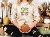 Happy Pumpkin Spice Season Sweatshirt, Embroidered Fall Quotes Spooky Season Retro Jumper, Fall Clothing, Halloween Outfit, Autumn Fall Gift