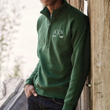 Personalised Initials Sweatshirt, Embroidered Golf Monogrammed Sports Quarter Zip Top, Comfort Color Stitched Golfers Jumper, Gifts for Dad