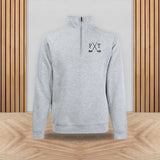 Personalised Initials Sweatshirt, Embroidered Golf Monogrammed Sports Quarter Zip Top, Comfort Color Stitched Golfers Jumper, Gifts for Dad