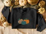 Embroidered Pumpkin Sweatshirt, Halloween Fall Jumper, Thanksgiving Cute Pumpkin Sweaters, Jack-o-lantern Unisex Vintage Halloween Gifts