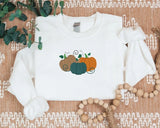 Embroidered Pumpkin Sweatshirt, Halloween Fall Jumper, Thanksgiving Cute Pumpkin Sweaters, Jack-o-lantern Unisex Vintage Halloween Gifts