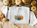 Embroidered Pumpkin Sweatshirt, Halloween Fall Jumper, Thanksgiving Cute Pumpkin Sweaters, Jack-o-lantern Unisex Vintage Halloween Gifts