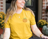 Vintage Halloween Pumpkin T-Shirt, Cute Embroidered Pumpkin Tee, Jack-o-Lanterns Fall T-shirt - Perfect for Spooky Season, Thanksgiving Gift