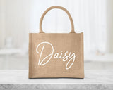 Personalised Tote Bag, Custom Name Printed Totes, Minimalist Canvas Cotton Shopping Bags, Gifts for Wife, Hen Party Tote Bag, Gifts for Her