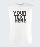 Custom Embroidered Text Tank Top, Your Own Custom Text Tank Top, Personalised Mens Gym Vest, Sports Team Tank Top, Create Your Text Tank Top