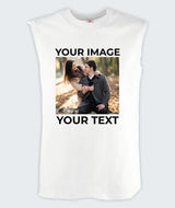 Custom Photo & Text Printed Vest, Personalised Couple Photo Tank Top, Your Own Text/Design Here Tank Top, Customised Vest, Best Gift for Him