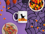 Halloween Cat Mugs, Cat on Pumpkins Halloween Mug, Vintage Halloween Coffee Cups, Spooky Season Fall Mugs, Family Matching Halloween Gifts