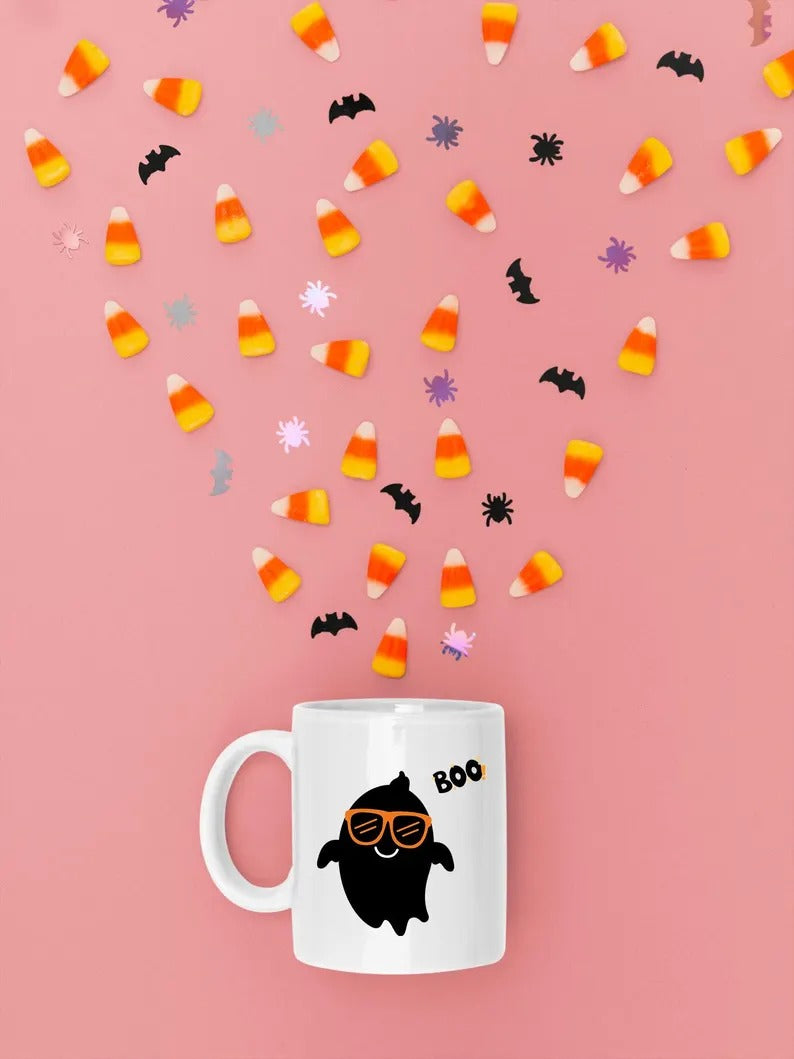 Halloween Mugs, Cute Halloween Ghost Boo Mug, Funny Halloween Coffee Cups, Spooky Season Gothic Fall Mugs, Halloween Cups, Autumn Fall Gifts