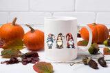 Halloween Gnome Mugs, Halloween Gnomes Trio Tea Mug, Gnome Lover Halloween Cups, Spooky Season Fall Coffee Mugs, Halloween Night Party Gifts