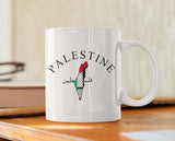 Palestine Map Printed Coffee Mugs, Support Gaza Freedom Tea Mug, Stand for Palestine Mug Gifts, Palestinian Support Dad Birthday Gift Mug