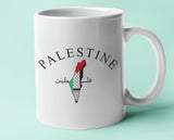 Palestine Map Printed Coffee Mugs, Support Gaza Freedom Tea Mug, Stand for Palestine Mug Gifts, Palestinian Support Dad Birthday Gift Mug