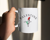 Palestine Map Printed Coffee Mugs, Support Gaza Freedom Tea Mug, Stand for Palestine Mug Gifts, Palestinian Support Dad Birthday Gift Mug