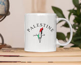 Palestine Map Printed Coffee Mugs, Support Gaza Freedom Tea Mug, Stand for Palestine Mug Gifts, Palestinian Support Dad Birthday Gift Mug