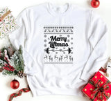 Merry Liftmas Christmas Sweatshirt, Xmas Ugly Crewneck Printed Sweater, Funny Fitness Matching Jumper, Body Building Christmas Holidays Tops