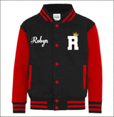 Custom Name Varsity Jacket, Personalized Kids Baseball Jacket, College Uniform Jacket, Sports Gala Custom Name Initial Gift.