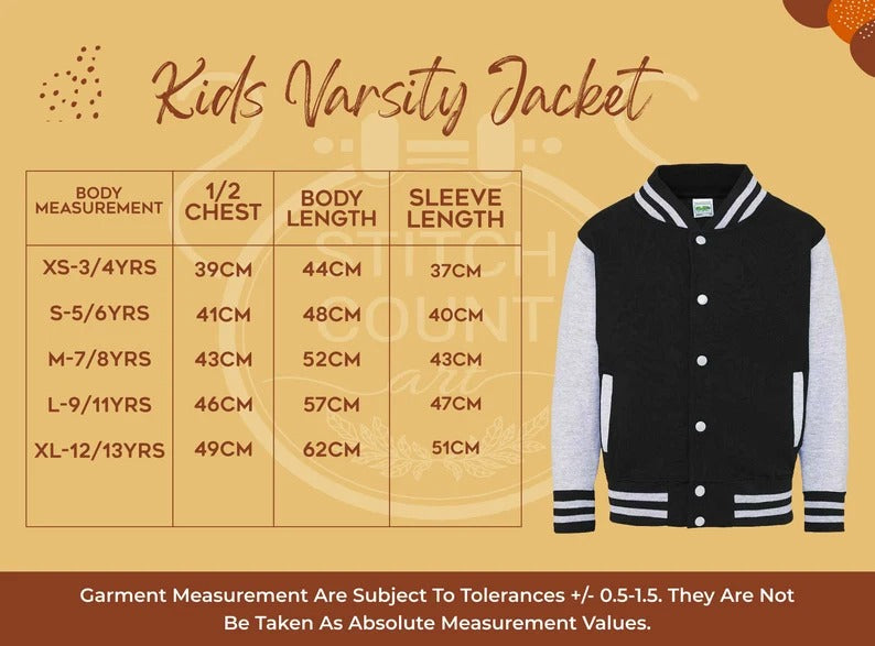 Custom Name Varsity Jacket, Personalized Kids Baseball Jacket, College Uniform Jacket, Sports Gala Custom Name Initial Gift.