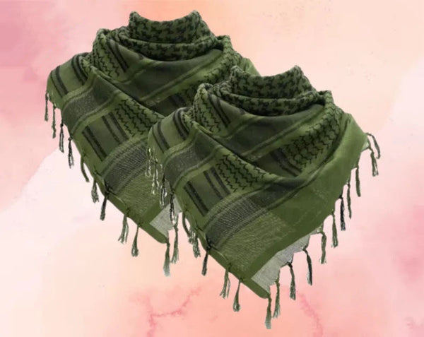 Vintage Arab Tradition Shemagh Scarf, Lightweight Cotton Palestine Keffiyeh, Free Palestine Mens & Womens Scarf, Tactical Hiking Head Scarf