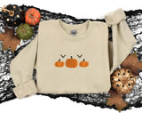 Pumpkins Embroidery Crewneck Sweatshirt, Halloween Jumper, Thanksgiving Pumpkins Unisex Comfy Sweater, Spooky Season Jumper, Halloween Gifts