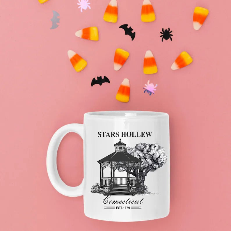 Stars Hollow Connecticut Mug, Vintage Style Gilmore Girls Mug, 11oz Ceramic Coffee Cup, Vintage Fall Goth Halloween Cup, Gilmore Girls Gifts