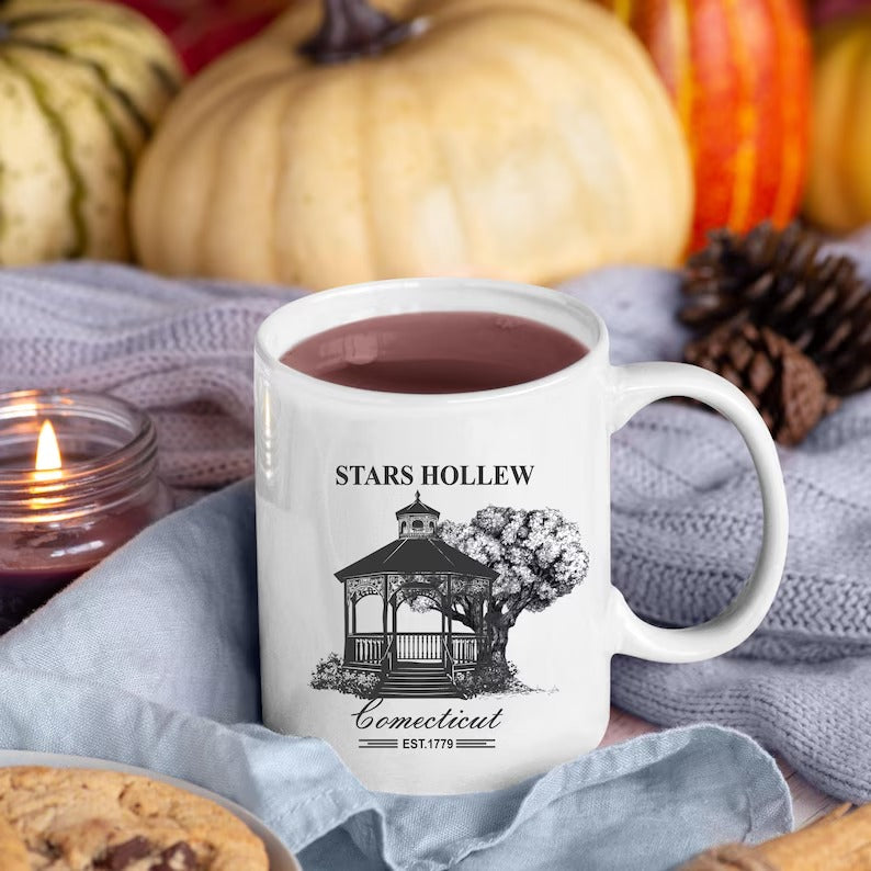 Stars Hollow Connecticut Mug, Vintage Style Gilmore Girls Mug, 11oz Ceramic Coffee Cup, Vintage Fall Goth Halloween Cup, Gilmore Girls Gifts