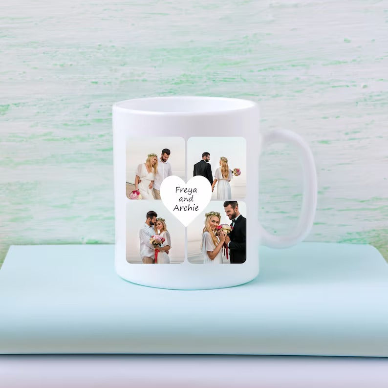 Personalised Photo Mug, Custom Photo College Mug, Couple & Family Memories Printed Cup, Ceramic Coffee Mugs, Unique Birthday Gift for Him