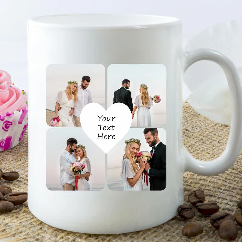 Personalised Photo Mug, Custom Photo College Mug, Couple & Family Memories Printed Cup, Ceramic Coffee Mugs, Unique Birthday Gift for Him