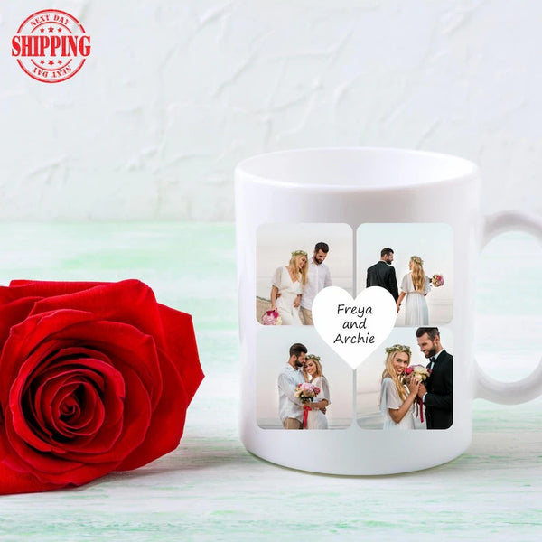 Personalised Photo Mug, Custom Photo College Mug, Couple & Family Memories Printed Cup, Ceramic Coffee Mugs, Unique Birthday Gift for Him