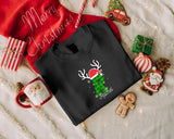 Custom Christmas Sweatshirt, Personalised Name & Initial Xmas Sweater, Buffalo Plaid Initial Printed Xmas Jumper, Best Christmas Party Gifts