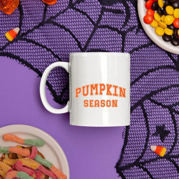 Halloween Pumpkin Season Mug, Vintage Spooky Season Printed Mug, Pumpkin Spice Cup, Halloween Ceramic Coffee Cup, Fall Halloween Party Gifts