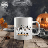 Vintage Cute Dog Ghosts Mug, Halloween Pumpkin Coffee Mug, Fall Boo Ghosts Spooky Vibes Mug, Funny Fall 11oz Ceramic Cup, Halloween Gifts