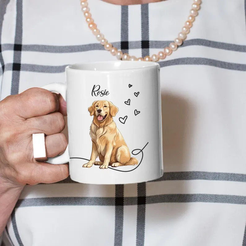 Personalised Pet Photo Mug, Custom Mug With Pet Name & Photo, Dog Mom Printed Mug, 11oz Ceramic Coffee Cup, Christmas Gifts for Pet Lovers