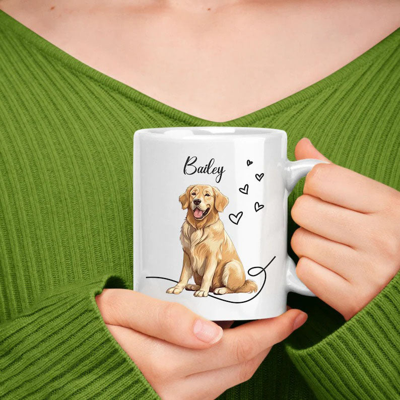 Personalised Pet Photo Mug, Custom Mug With Pet Name & Photo, Dog Mom Printed Mug, 11oz Ceramic Coffee Cup, Christmas Gifts for Pet Lovers